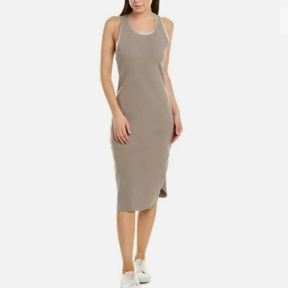 Standard James Perse Satin Trim Rib Knit Tank Dress Yak Size 3 G - Picture 1 of 9